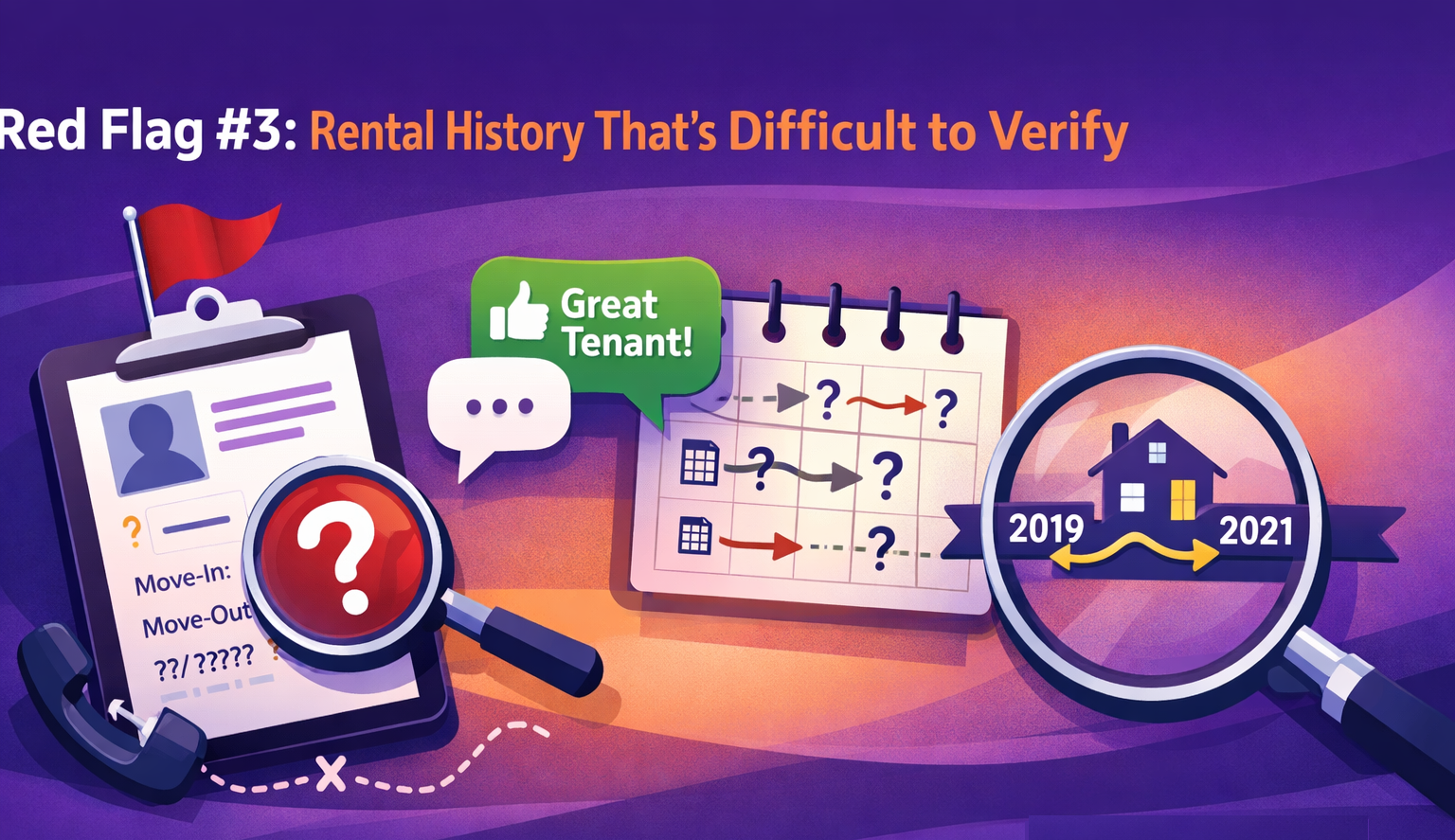 Red flag verifying rental history