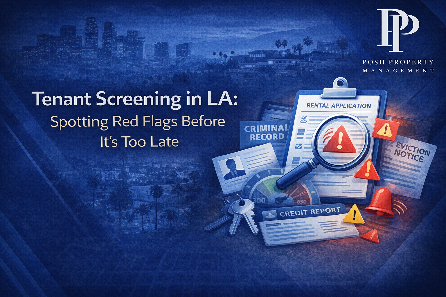 Tenant screening in LA at twilight